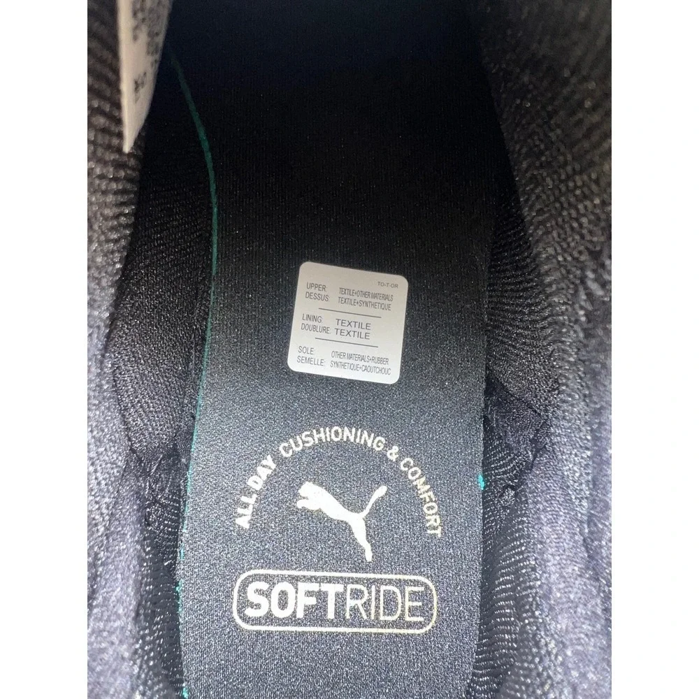 Puma Women's Softride Running Shoes Black Gold Accents Athletic Sneakers Size7.5 - Picture 10 of 11